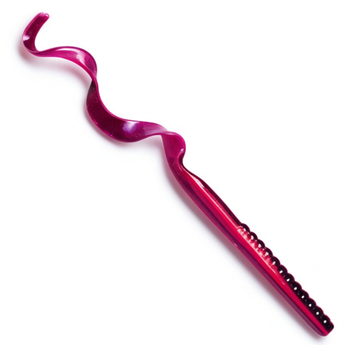 The Culprit Original Worm in Red Shad color on a white background