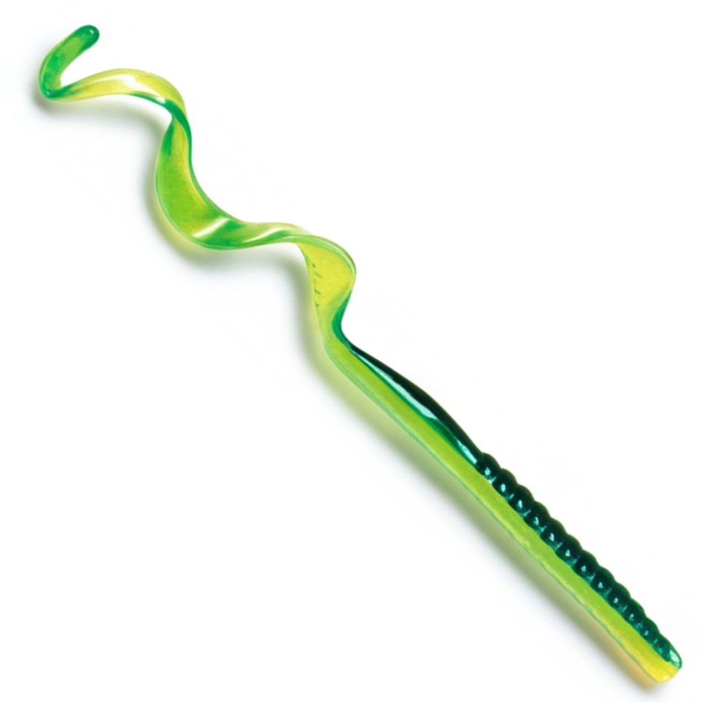 The Culprit Original Worm in Green Shad color on a white background