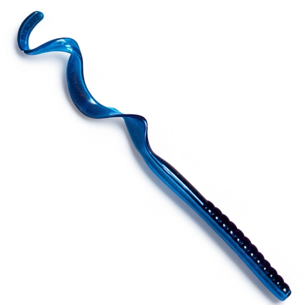 The Culprit Original Worm in Blue Shad color on a white background