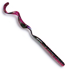 The Culprit Original Worm in Red Shad Green Flake color on a white background