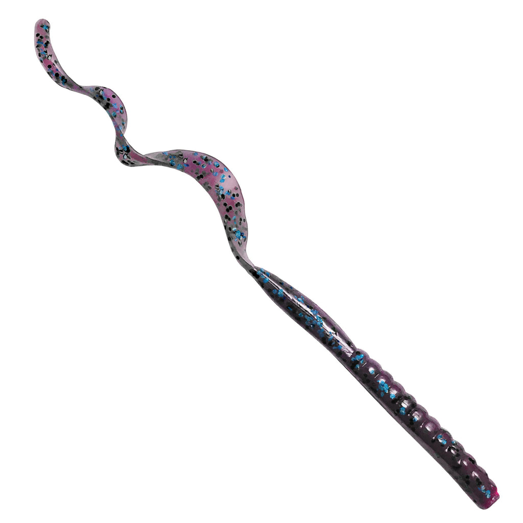 The Culprit Original Worm in Wine Blue Flake color on a white background