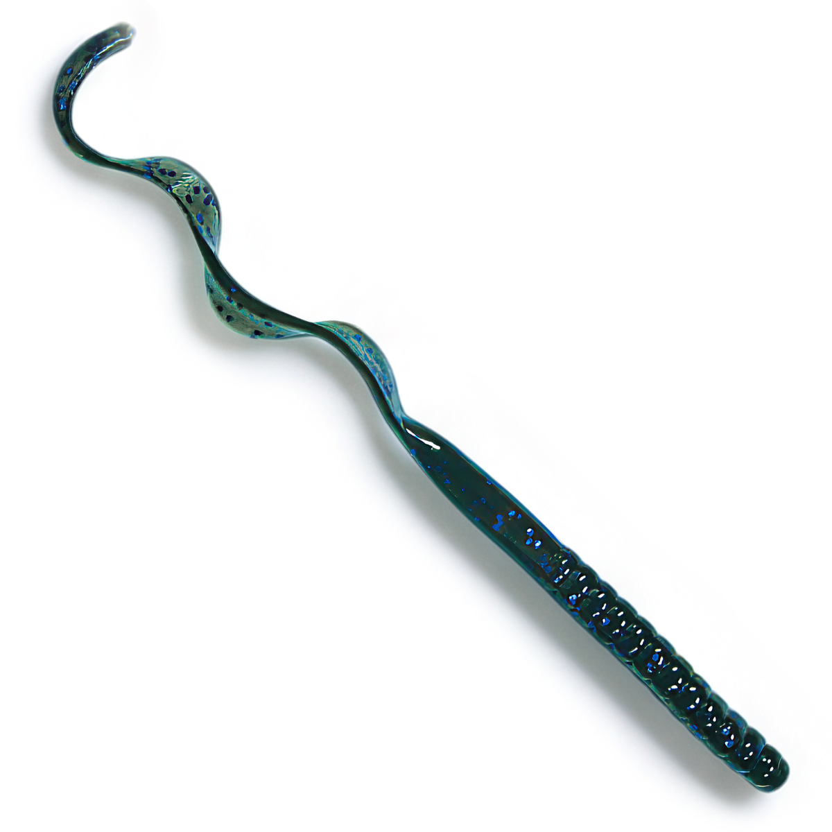 The Culprit Original Worm in Black Blue Flake color on a white background
