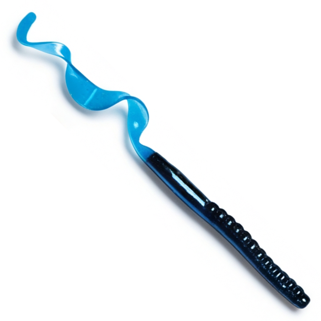 The Culprit Original Worm in Black Blue Tail color on a white background