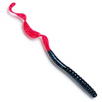 The Culprit Original Worm in Black Red Tail  color on a white backgrounded