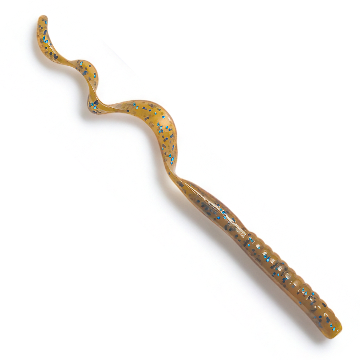 The Culprit Original Worm in Pumpkin Seed Blue Flake color on a white background