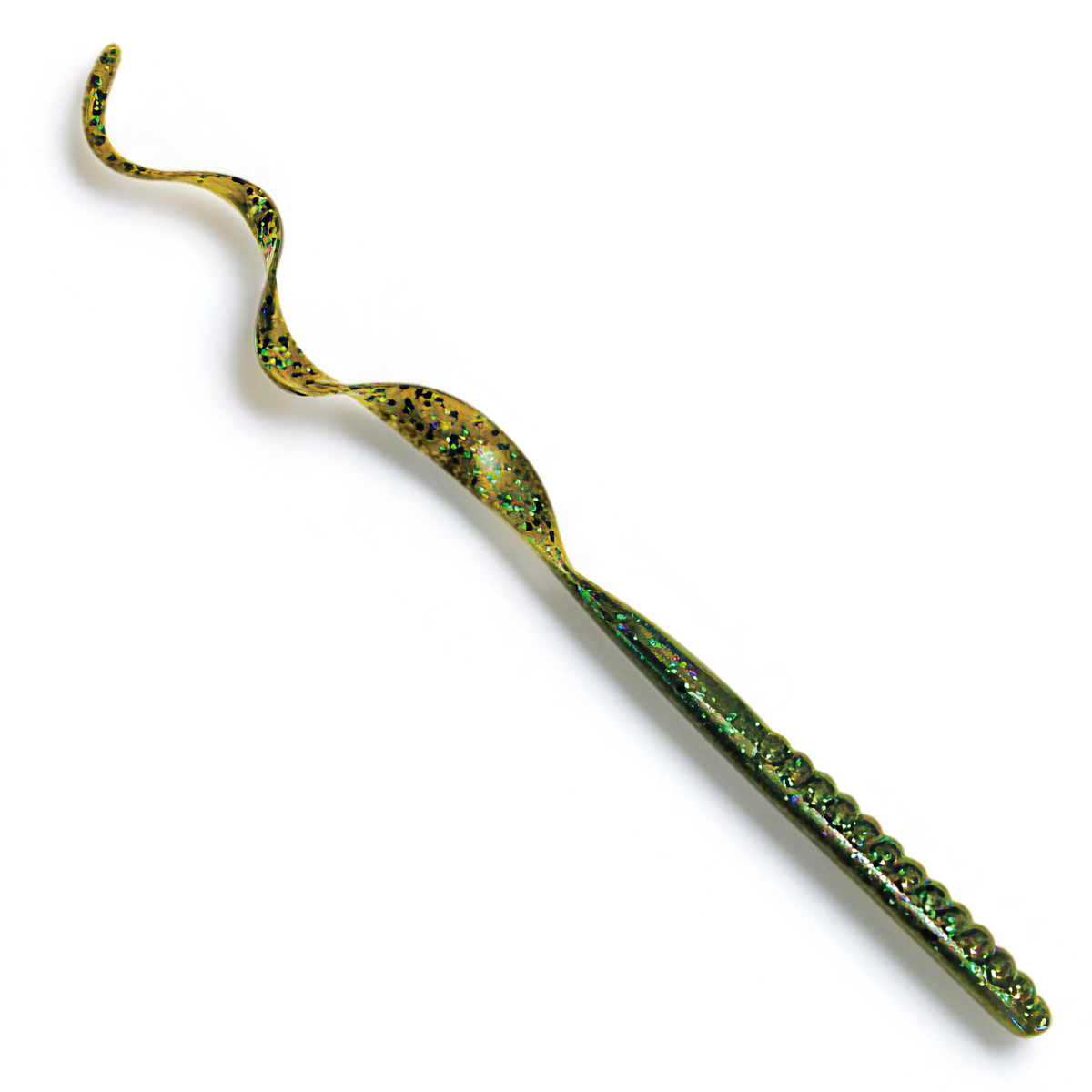 The Culprit Original Worm in Green Pumpkin Candy color on a white background