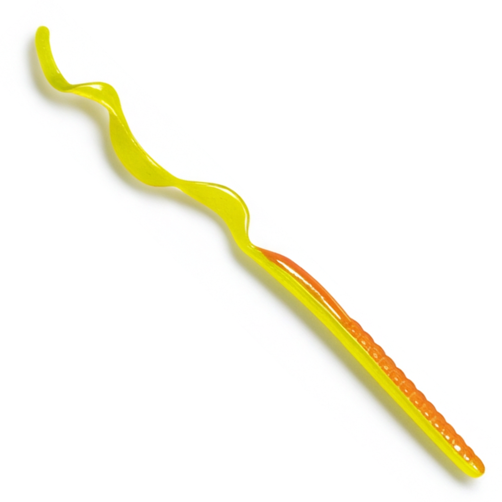 The Culprit Original Worm in Motor Oil Shad color on a white background