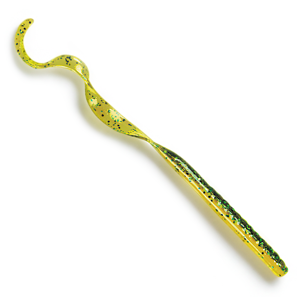 The Culprit Original Worm in Kudzu Shad color on a white background